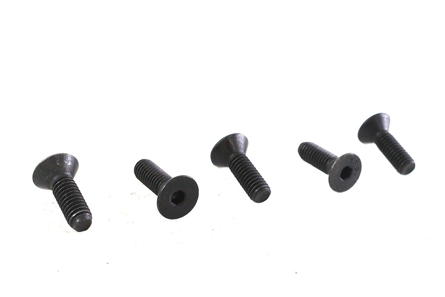 V-Twin Allen Flat Head Screws in Black, 5/16 inch-18 x 1 inch (Pack of 5)