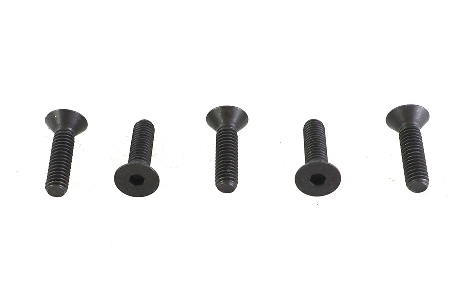 V-Twin Allen Flat Head Screws Black 5/16 inch-18 x 1-1/4 inch (Pack of 5)