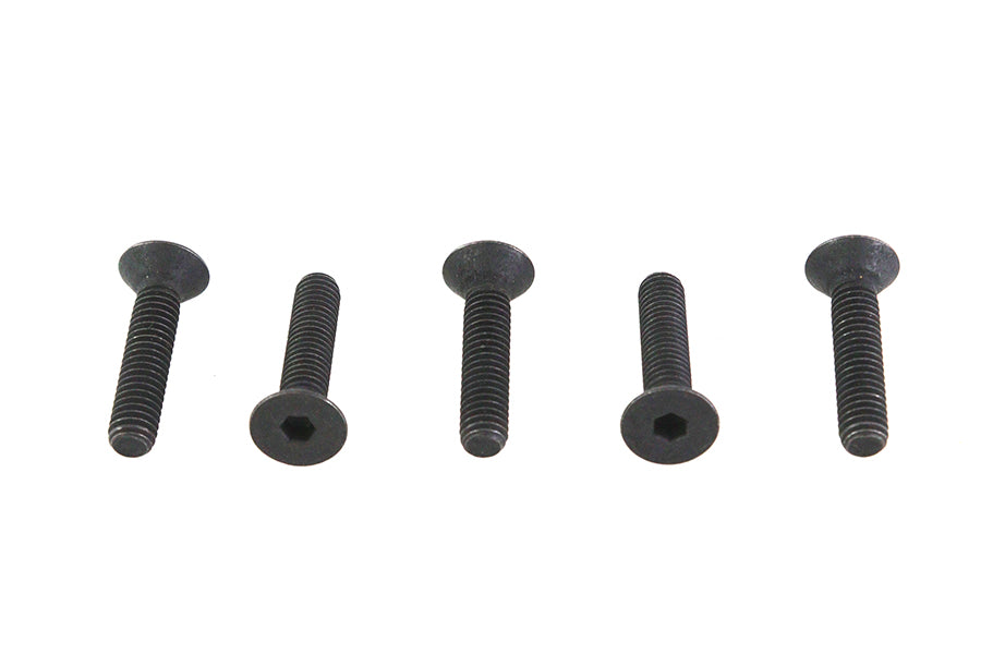 V-Twin Allen Flat Head Screws Black 5/16 inch-18 x 1-1/2 inch, Pack of 5