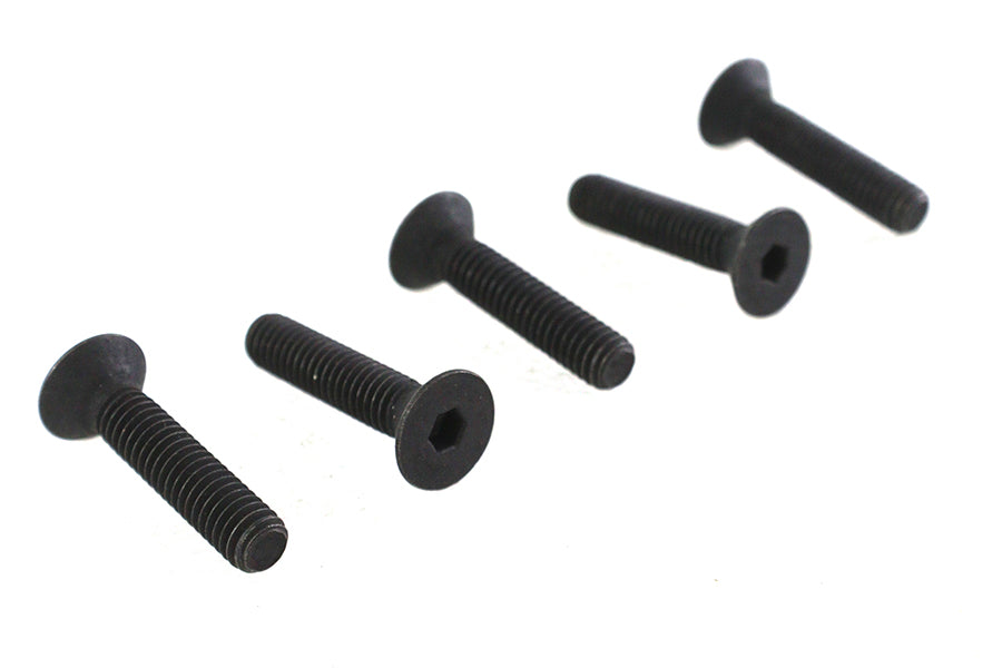 V-Twin Allen Flat Head Screws Black 5/16 inch-18 x 1-1/2 inch, Pack of 5