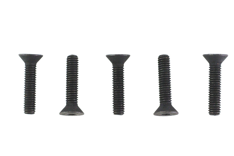 V-Twin Allen Flat Head Screws Black 5/16 inch-18 x 1-1/2 inch, Pack of 5