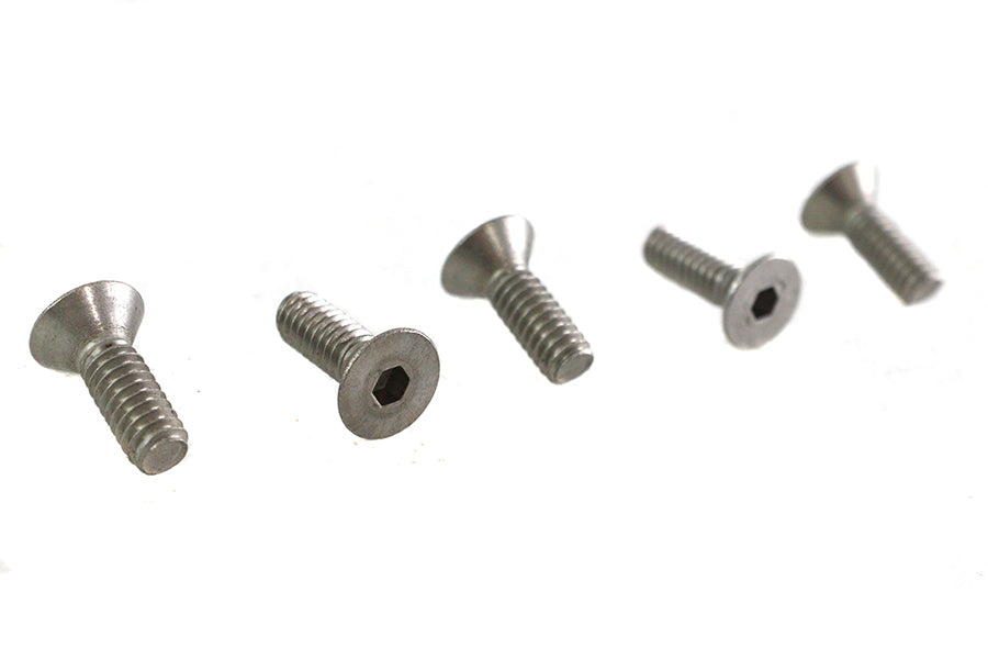 V-Twin Allen Flat Head Screws Stainless Steel (Pack of 5)