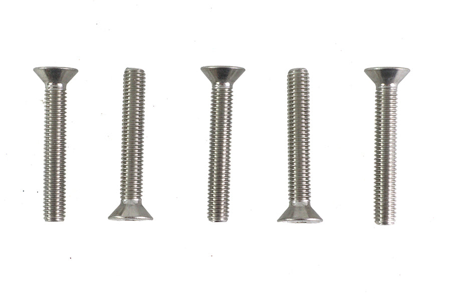 V-Twin Allen Flat Head Screws Stainless Steel 3/8 inch-16 x 2-1/2 inch (Pack of 5)