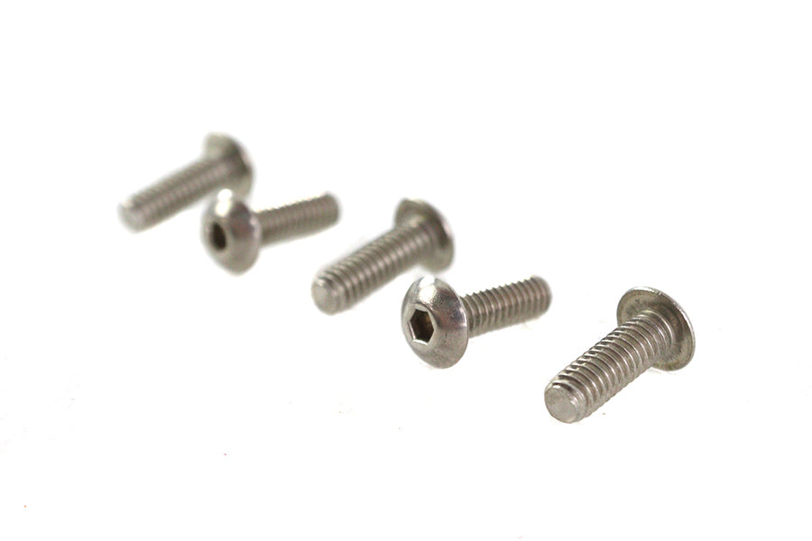 Colony Allen Button Head Screws in Stainless Steel, 8-32 x 1/2 inch, Pack of 5