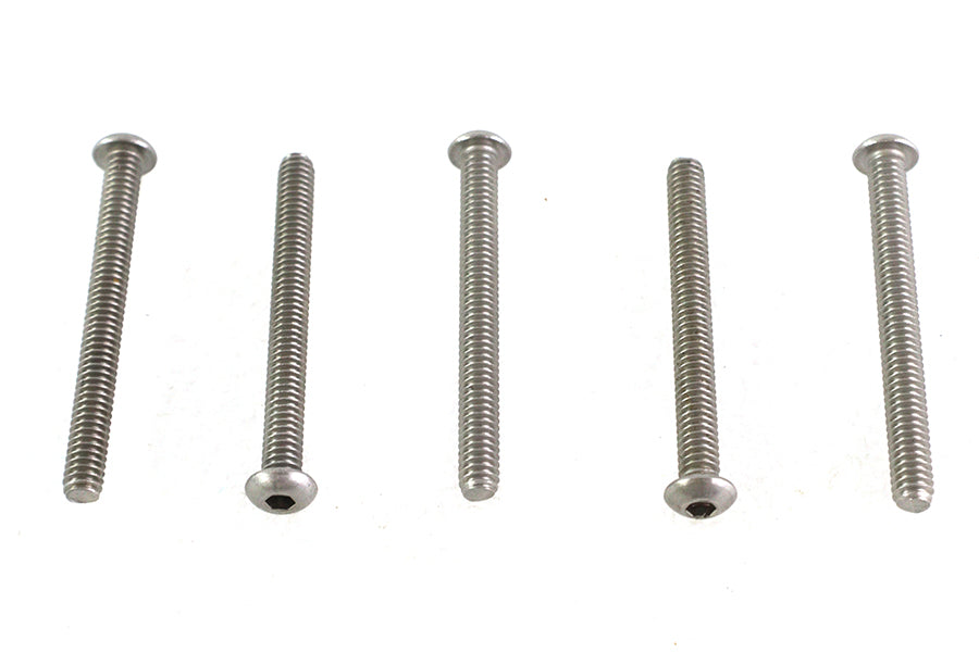 Colony Allen Button Head Screws, Stainless Steel, 1/4-20 x 2-1/2 inch, Pack of 5