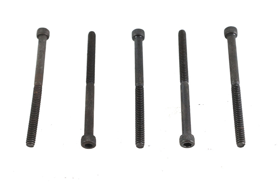 V-Twin 6-32 x 2 Inch Black Allen Socket Cap Screw - Pack of 5