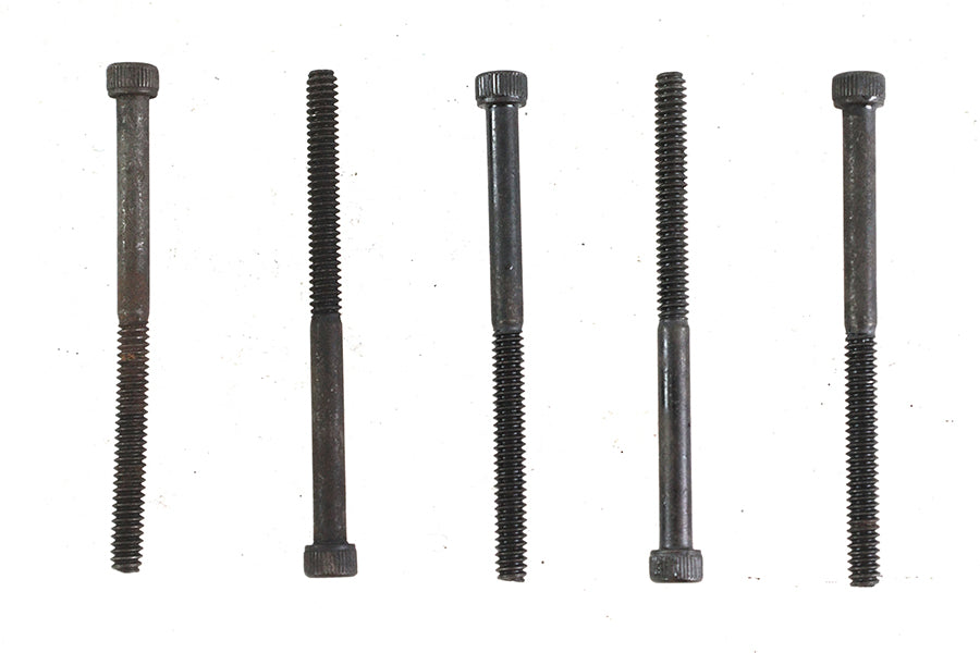 V-Twin 6-32 x 2 Inch Black Allen Socket Cap Screw - Pack of 5