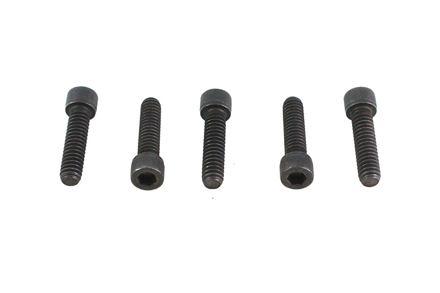 V-Twin 1/4 Inch-20 x 1 Inch Allen Socket Cap Screw Black - Pack of 5