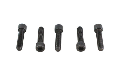 V-Twin 1/4 Inch-20 x 1 Inch Allen Socket Cap Screw Black - Pack of 5