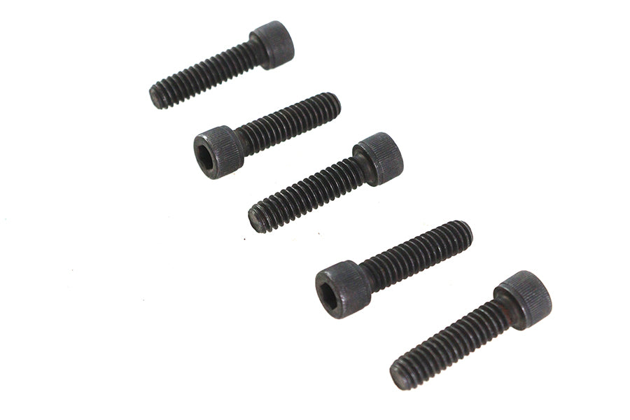 V-Twin 1/4 Inch-20 x 1 Inch Allen Socket Cap Screw Black - Pack of 5