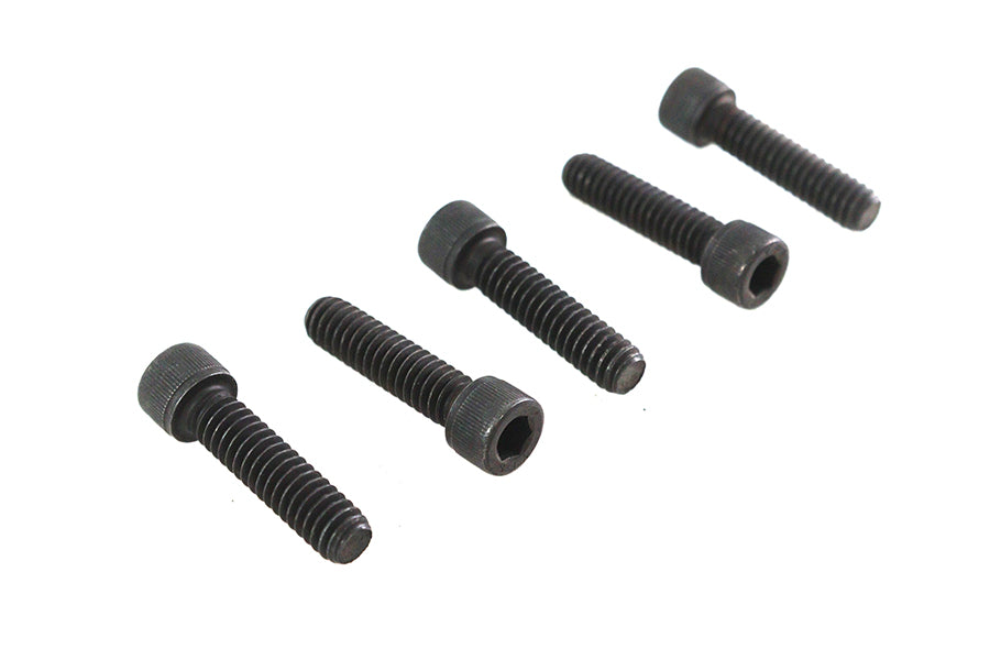 V-Twin 1/4 Inch-20 x 1 Inch Allen Socket Cap Screw Black - Pack of 5