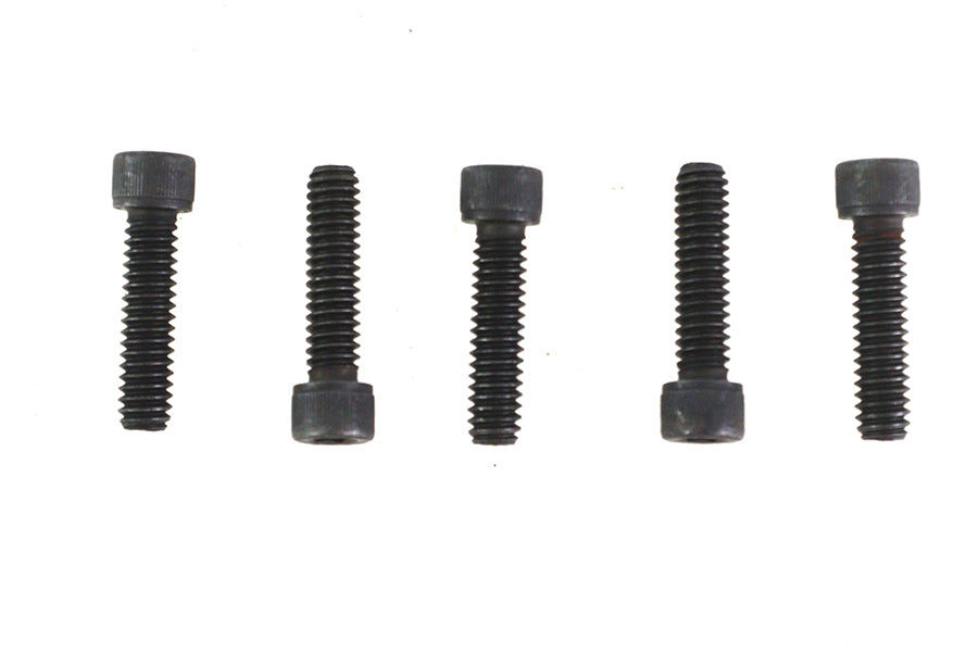 V-Twin 1/4 Inch-20 x 1 Inch Allen Socket Cap Screw Black - Pack of 5