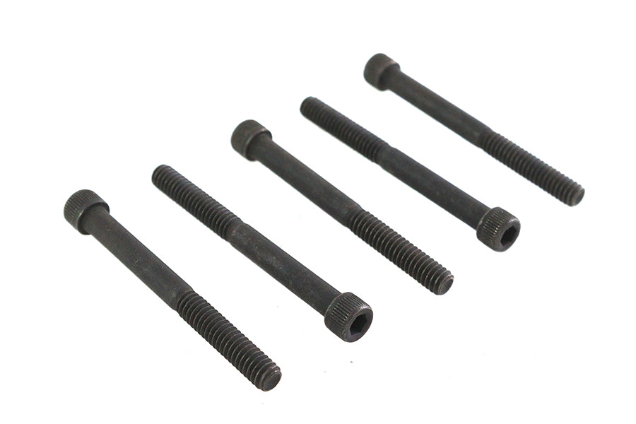 V-Twin 1/4 inch-20 x 2-1/2 inch Allen Socket Cap Screw Black (Pack of 5)