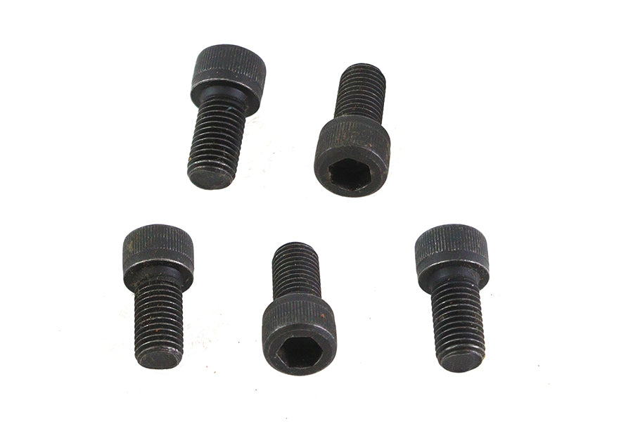 V-Twin 5/16 inch-24 x 5/8 inch Allen Socket Cap Screw Black - Pack of 5