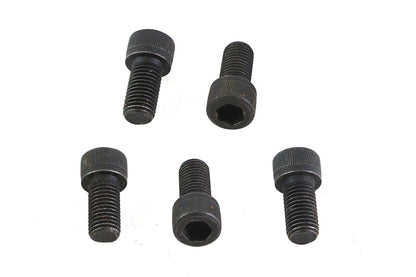 V-Twin 5/16 inch-24 x 5/8 inch Allen Socket Cap Screw Black - Pack of 5