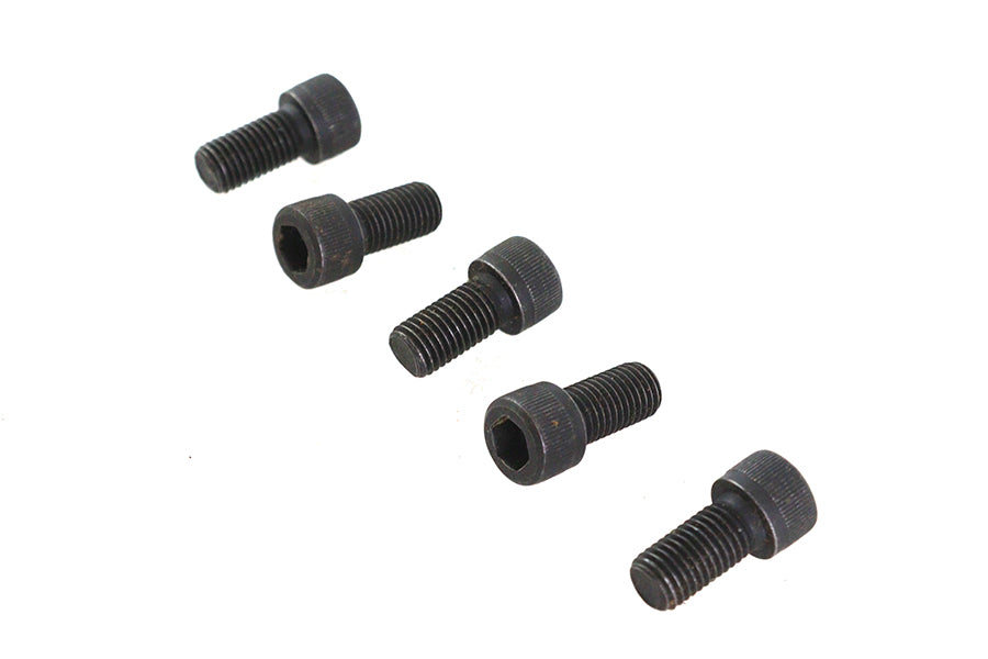 V-Twin 5/16 inch-24 x 5/8 inch Allen Socket Cap Screw Black - Pack of 5