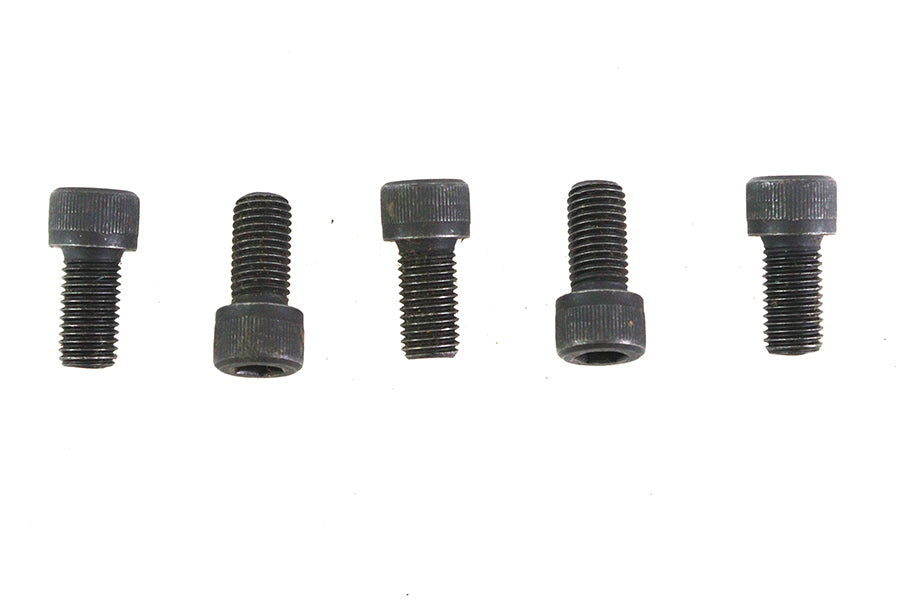 V-Twin 5/16 inch-24 x 5/8 inch Allen Socket Cap Screw Black - Pack of 5