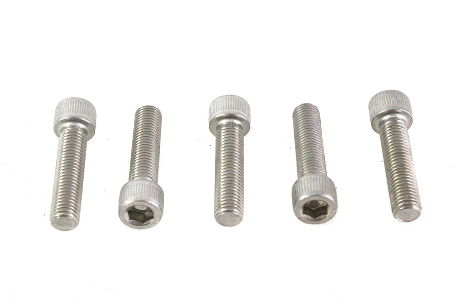 V-Twin 5/16 inch-24 x 1-1/4 inch Stainless Steel Allen Socket Cap Screw - Pack of 5