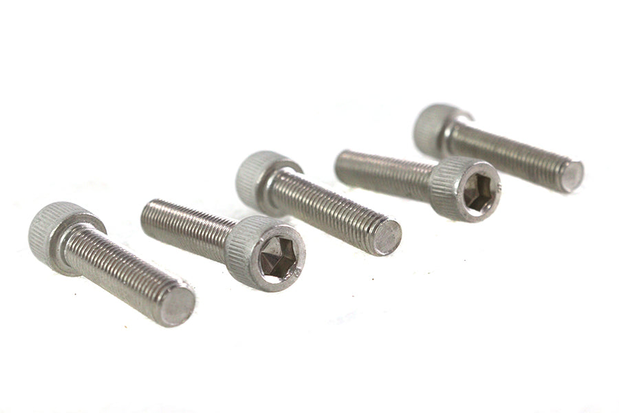 V-Twin 5/16 inch-24 x 1-1/4 inch Stainless Steel Allen Socket Cap Screw - Pack of 5