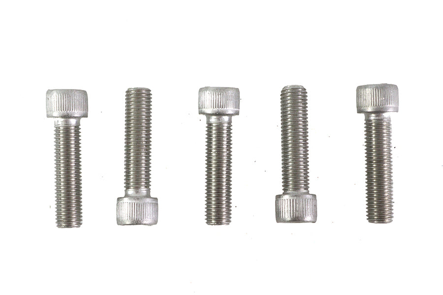 V-Twin 5/16 inch-24 x 1-1/4 inch Stainless Steel Allen Socket Cap Screw - Pack of 5
