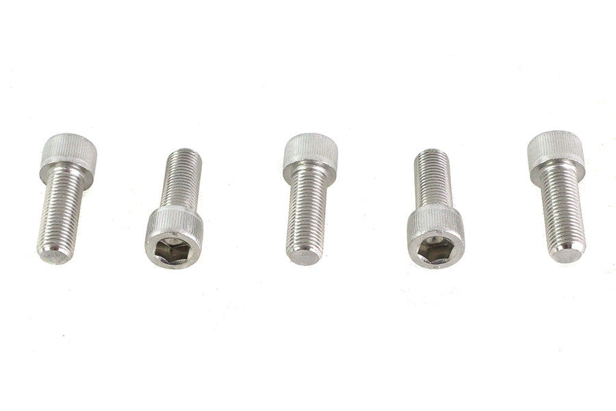 V-Twin 3/8 inch-24 x 1 inch Stainless Steel Allen Socket Cap Screw - Pack of 5
