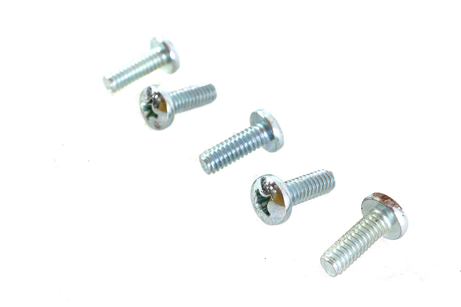 V-Twin Zinc Phillips Panhead Screws - Pack of 5