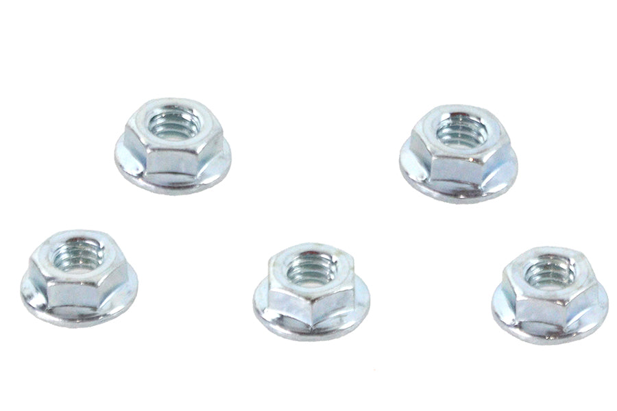 V-Twin Serrated Hex Flange Nuts 5/16 inch-18 Zinc – Pack of 5