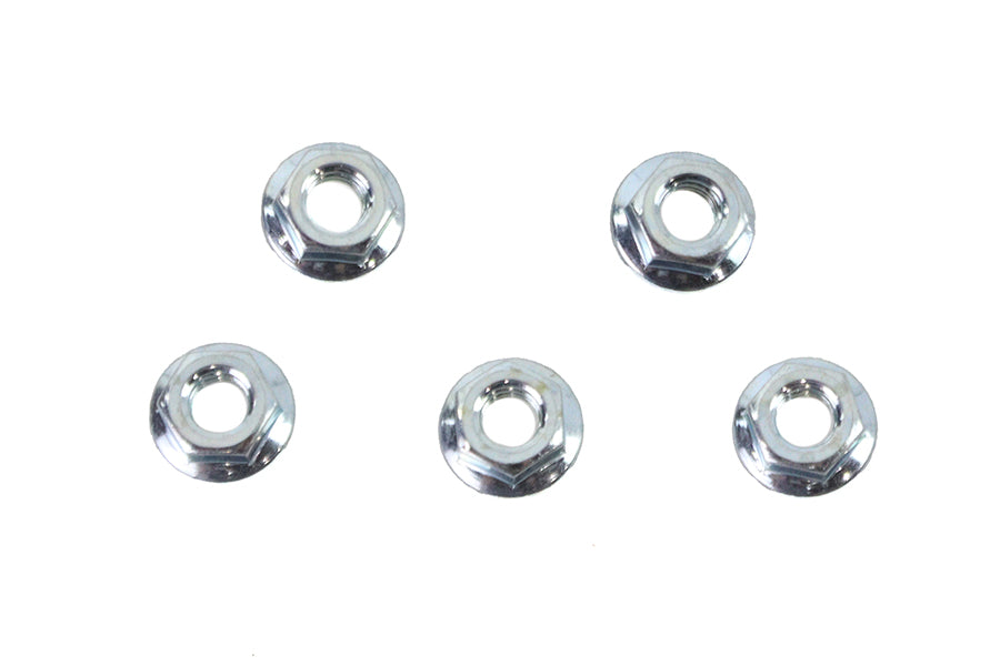 V-Twin Serrated Hex Flange Nuts 5/16 inch-18 Zinc – Pack of 5