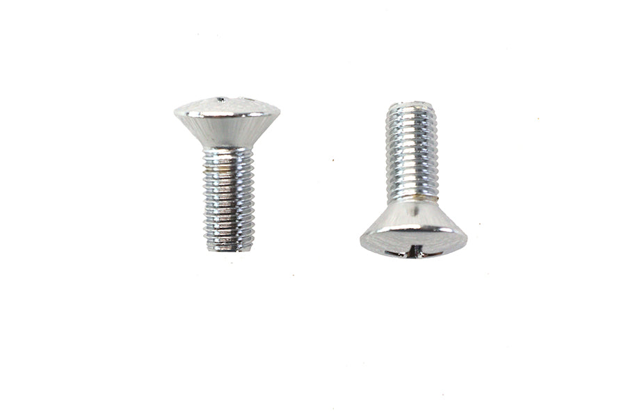 V-Twin Teardrop Phillips Head Chrome Screw Set - Set of 2