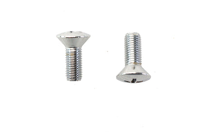 V-Twin Teardrop Phillips Head Chrome Screw Set - Set of 2