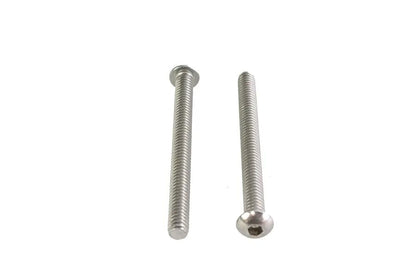 V-Twin Button Head Hex Drive Screw Set - Stainless Steel, 1/4 inch x 20 Thread, 2-3/4 inch Length by V-Twin