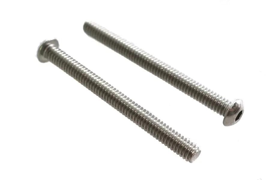 V-Twin Button Head Hex Drive Screw Set - Stainless Steel, 1/4 inch x 20 Thread, 2-3/4 inch Length by V-Twin