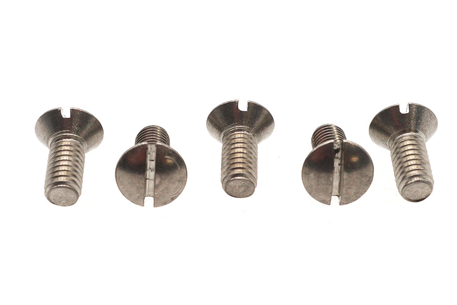 V-Twin Stainless Steel Oval Slotted Screw 5/16 inch-18 x 3/4 inch, Pack of 5
