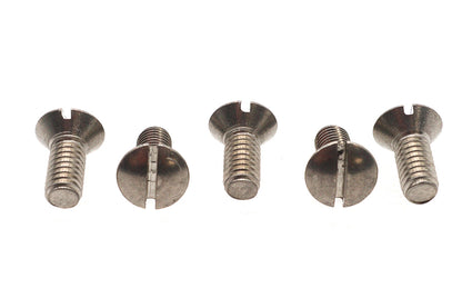 V-Twin Stainless Steel Oval Slotted Screw 5/16 inch-18 x 3/4 inch, Pack of 5