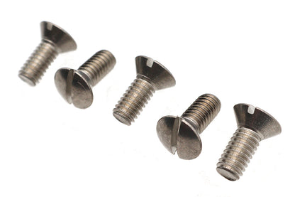 V-Twin Stainless Steel Oval Slotted Screw 5/16 inch-18 x 3/4 inch, Pack of 5