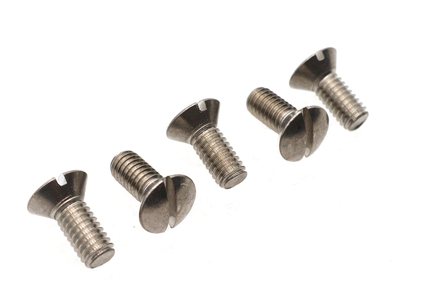 V-Twin Stainless Steel Oval Slotted Screw 5/16 inch-18 x 3/4 inch, Pack of 5