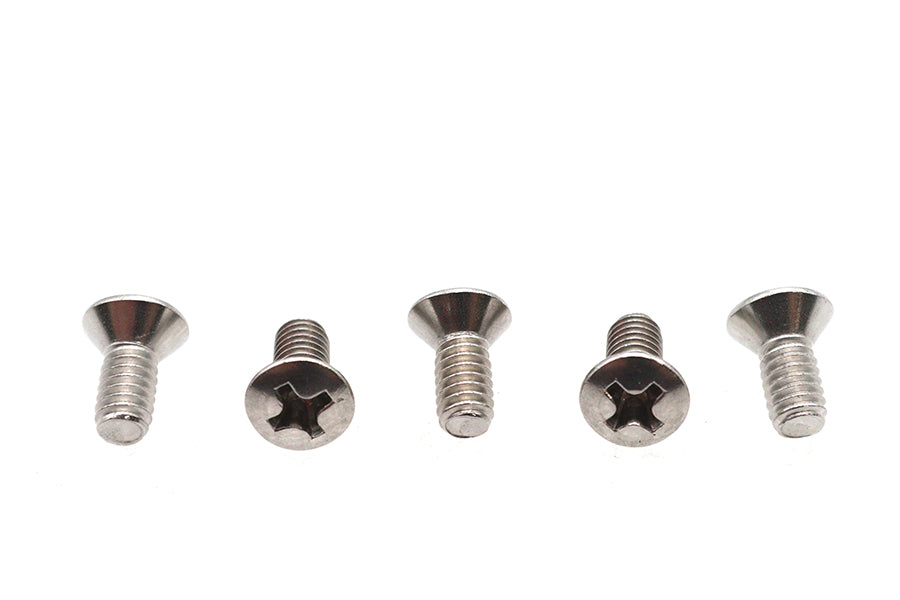 V-Twin 8-32 x 3/8 inch Stainless Steel Oval Phillips Head Screw (Pack of 5)