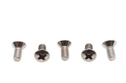 V-Twin 8-32 x 3/8 inch Stainless Steel Oval Phillips Head Screw (Pack of 5)