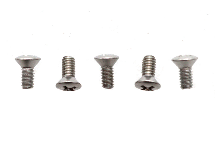 V-Twin 8-32 x 3/8 inch Stainless Steel Oval Phillips Head Screw (Pack of 5)