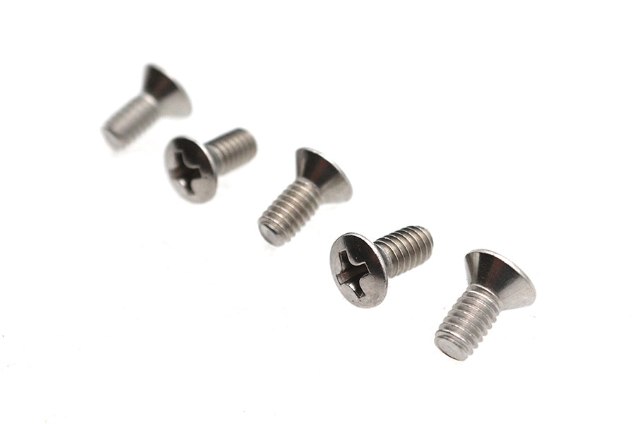 V-Twin 8-32 x 3/8 inch Stainless Steel Oval Phillips Head Screw (Pack of 5)