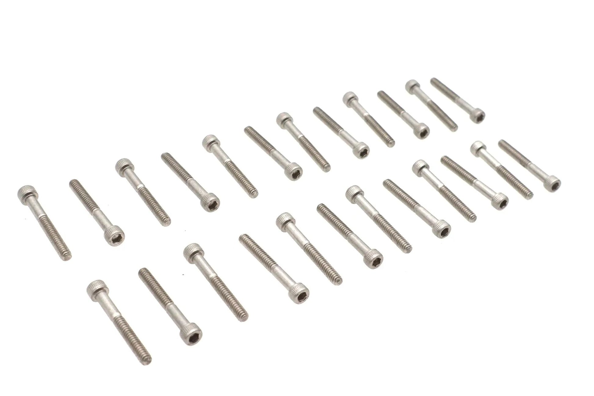 V-Twin Stainless Steel Finned Cover Screw Set - 24 Pieces for Panhead Valve Covers by V-Twin