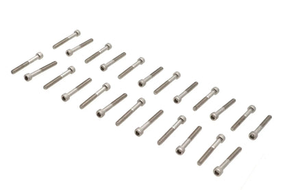 V-Twin Stainless Steel Finned Cover Screw Set - 24 Pieces for Panhead Valve Covers by V-Twin