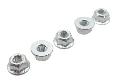 V-Twin M8 x 1.25 Flange Nut Zinc - Durable Fastener for Motorcycle Applications