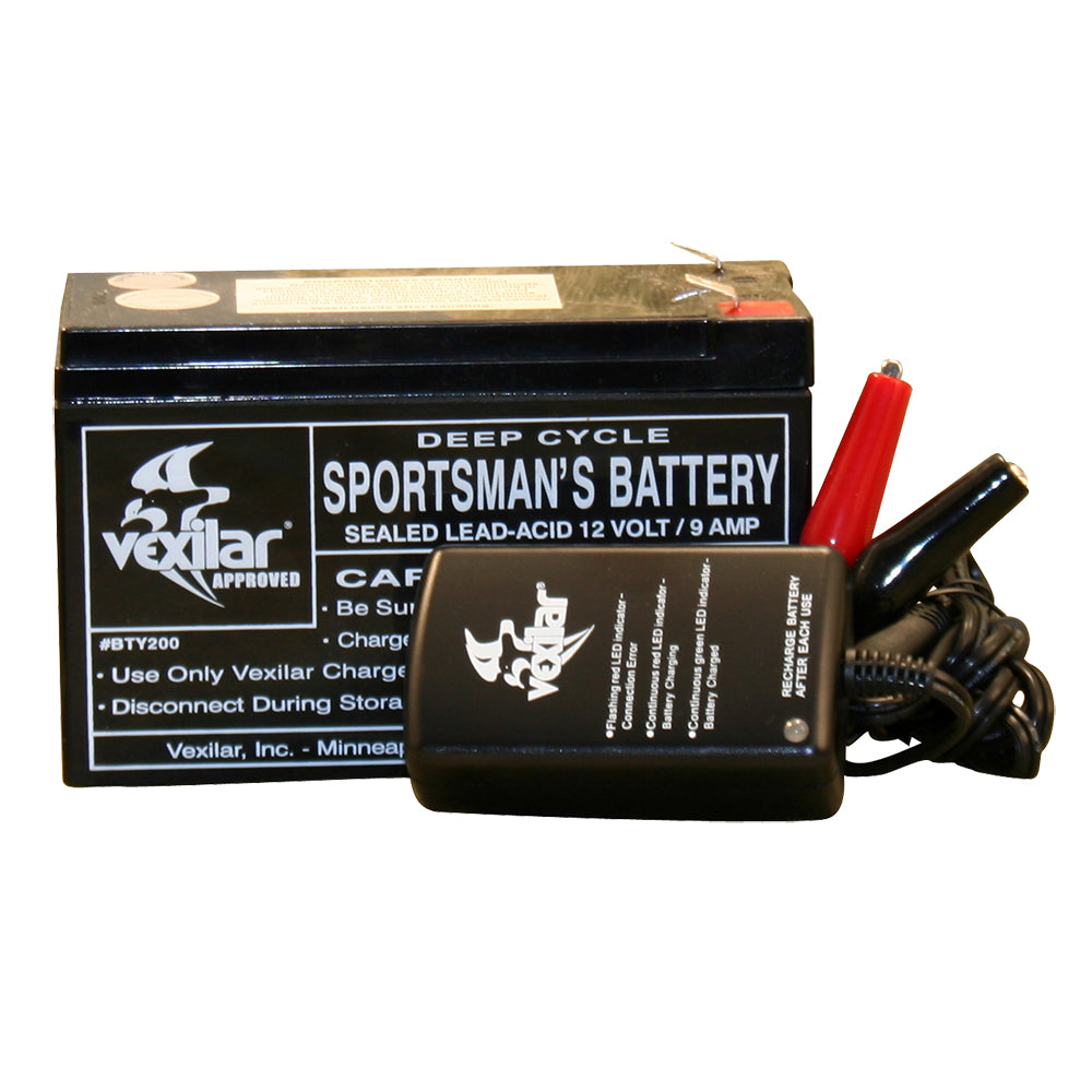 Vexilar V-120 Battery and Charger Set for Portable Power Solutions