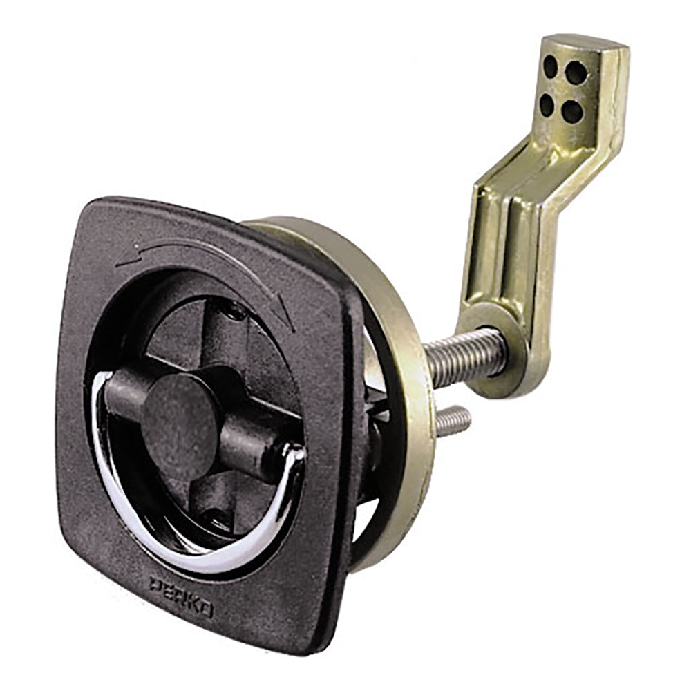 Perko 0932DP1BLK Flush Non-Locking Latch with Offset Cam Bar and Flexible Polymer Strike
