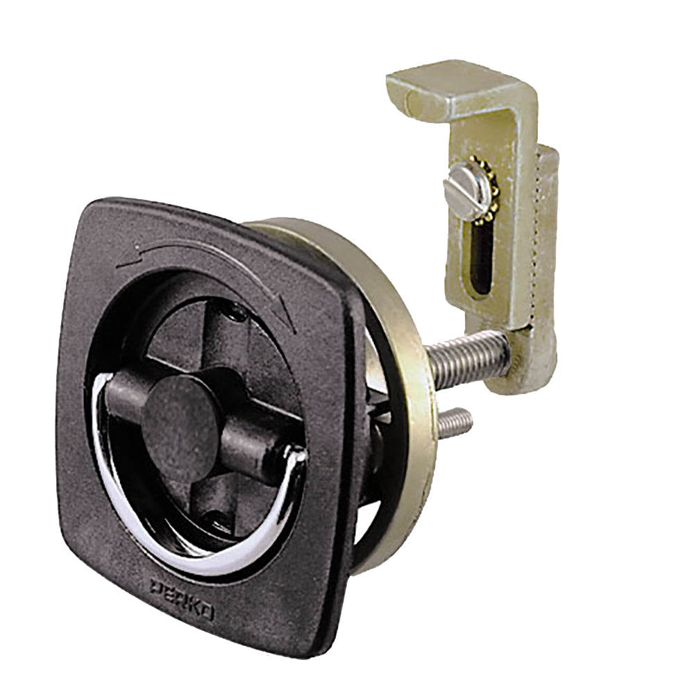 Perko Flush Latch - Non-Locking, 2.5 x 2.5 inches with Offset Adjustable Cam Bar (Part #0932DP2BLK)