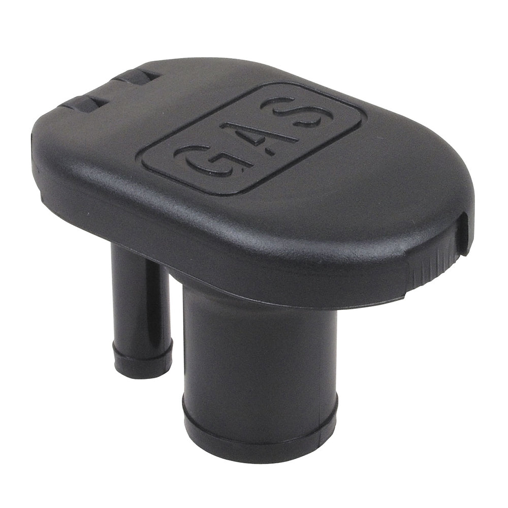 Perko Combination Vented Gas Fill and Tank for 1-1/2 inch Hose - Straight Neck, Model 1319DPGBLK