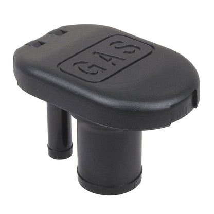Perko Combination Vented Gas Fill and Tank for 1-1/2 inch Hose - Straight Neck, Model 1319DPGBLK