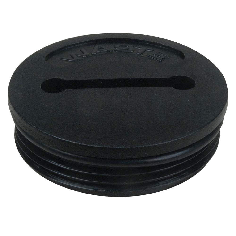 Perko Spare Waste Cap with O-Ring - Black Polymer Cover for Marine and RV Applications