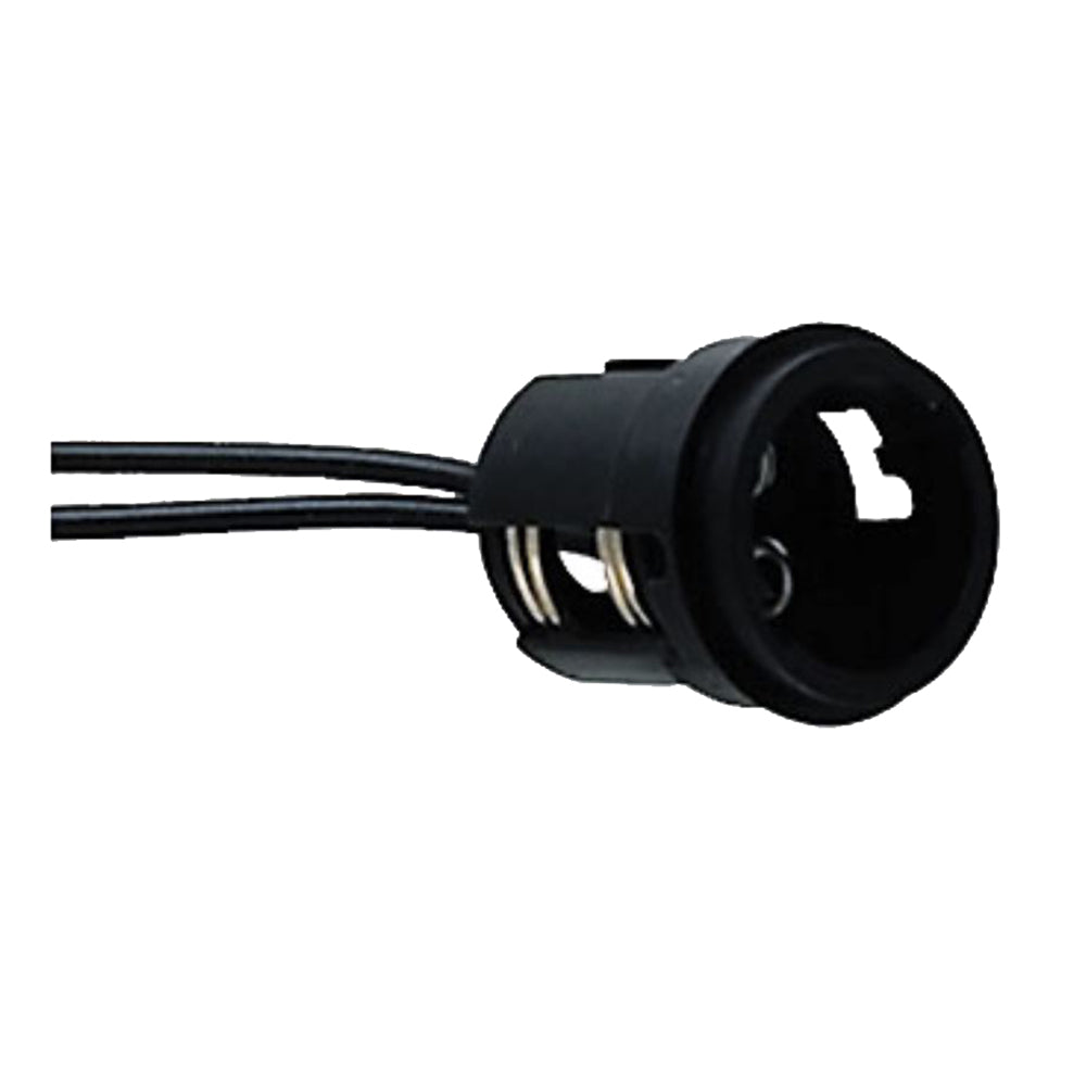 Perko Double Contact Bayonet Socket with Black Polymer Body and 10-Inch Pigtail (Part #0024DP1)